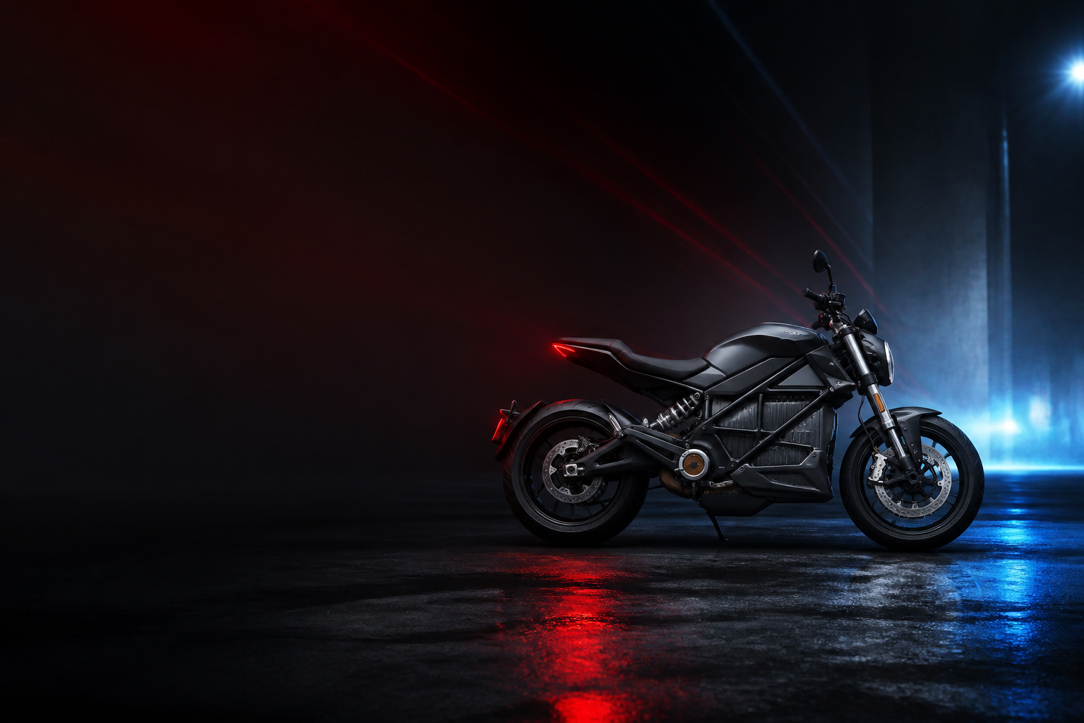 Motocicleta eléctrica Zero en una imagen promocional por el 20 aniversario